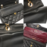 CHANEL シャネル マトラッセ チェーンショルダー パリ限定 ブラック レディース ラムスキン ショルダーバッグ Bランク 中古 銀蔵
