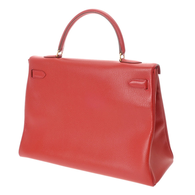 HERMES エルメス ケリー 35 内縫い 2WAY ルージュヴィフ □B刻印(1998年頃) レディース アルデンヌ ハンドバッグ ABランク 中古 銀蔵
