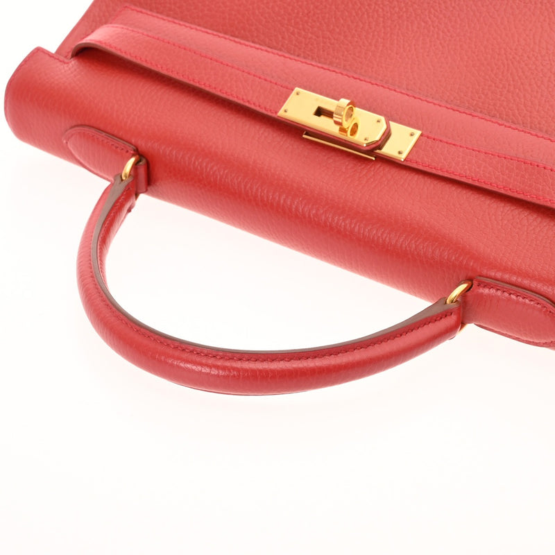 HERMES エルメス ケリー 35 内縫い 2WAY ルージュヴィフ □B刻印(1998年頃) レディース アルデンヌ ハンドバッグ ABランク 中古 銀蔵