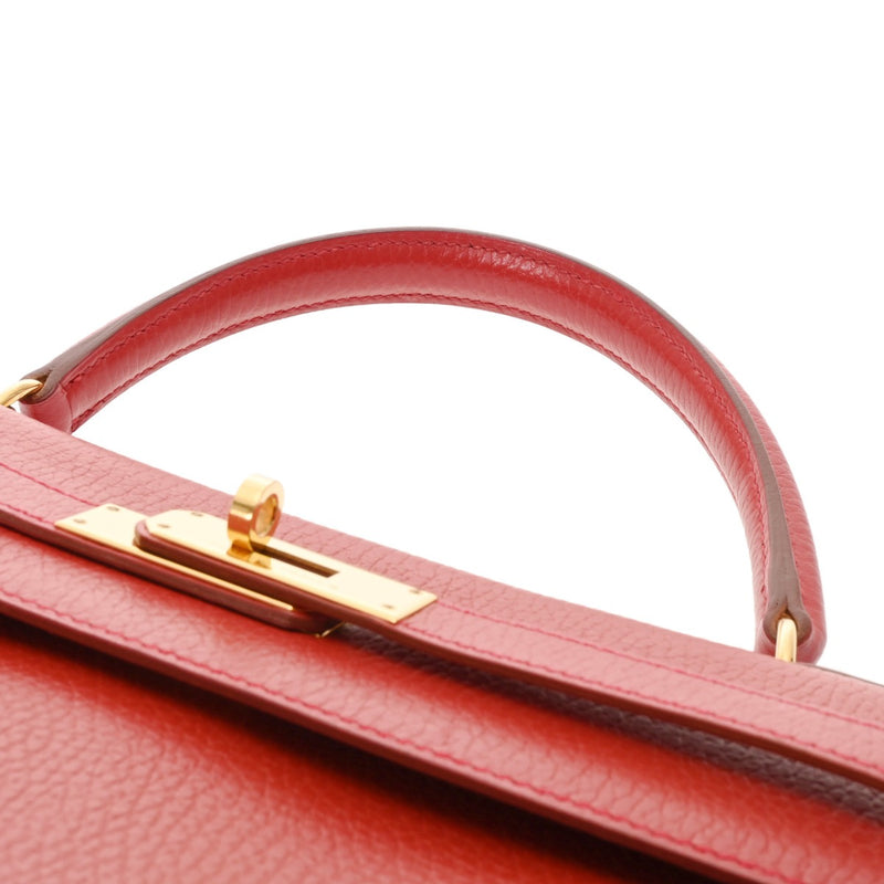 HERMES エルメス ケリー 35 内縫い 2WAY ルージュヴィフ □B刻印(1998年頃) レディース アルデンヌ ハンドバッグ ABランク 中古 銀蔵