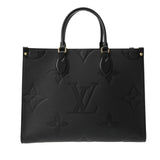 LOUIS VUITTON ルイヴィトン モノグラムアンプラント オンザゴー MM  ノワール M45595 レディース レザー トートバッグ Aランク 中古 銀蔵
