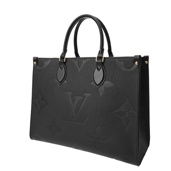 LOUIS VUITTON ルイヴィトン モノグラムアンプラント オンザゴー MM  ノワール M45595 レディース レザー トートバッグ Aランク 中古 銀蔵