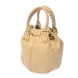 BALENCIAGA バレンシアガ ジャイアント ミニポンポン 2WAY ベージュ ゴールド金具 285439 レディース レザー ハンドバッグ ABランク 中古 銀蔵