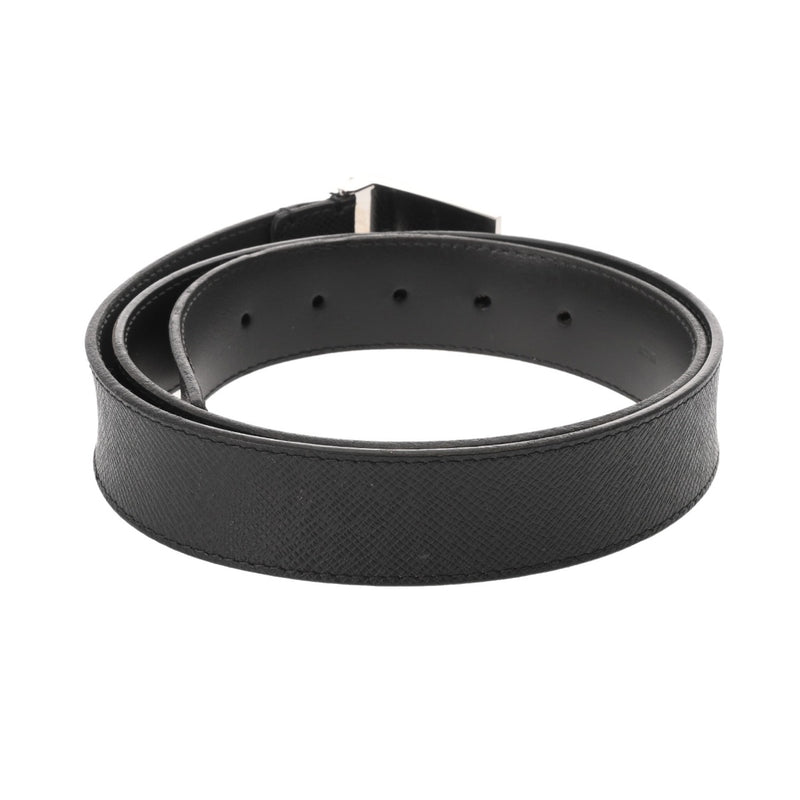 LOUIS VUITTON ルイヴィトン タイガ サンチュール メトロポール 95cm ノワール M0002 メンズ レザー ベルト Bランク 中古 銀蔵