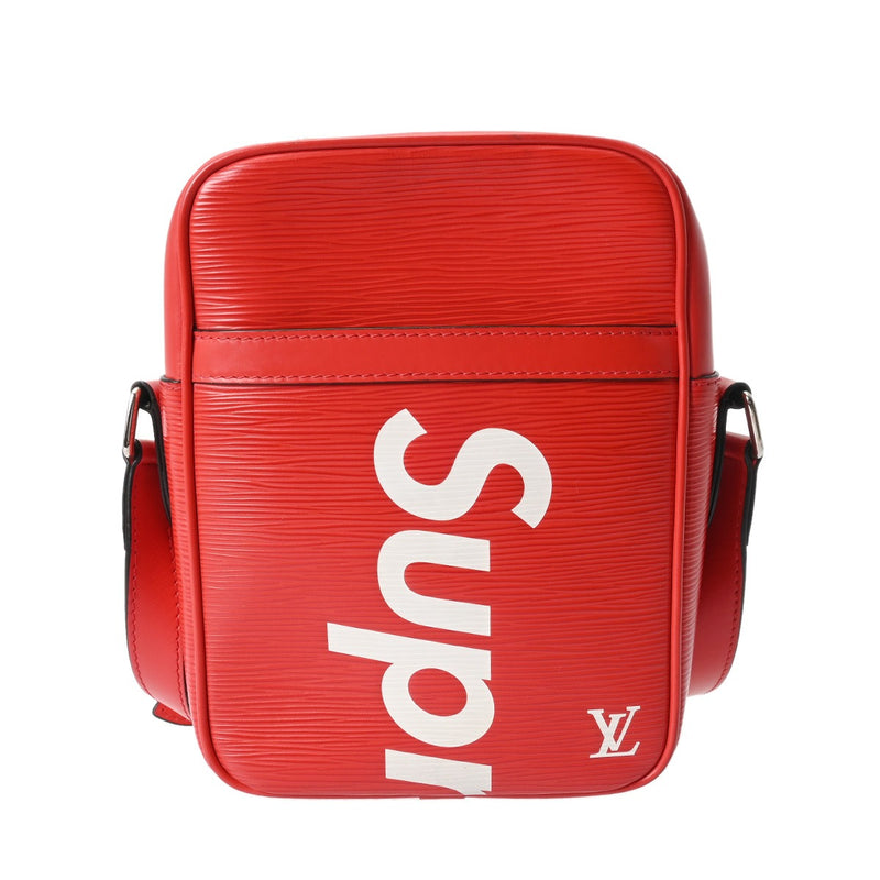 LOUIS VUITTON ルイヴィトン エピ ダヌーブ PM Supreme コラボ レッド/ホワイト M53417 ユニセックス レザー ショルダーバッグ ABランク 中古 銀蔵