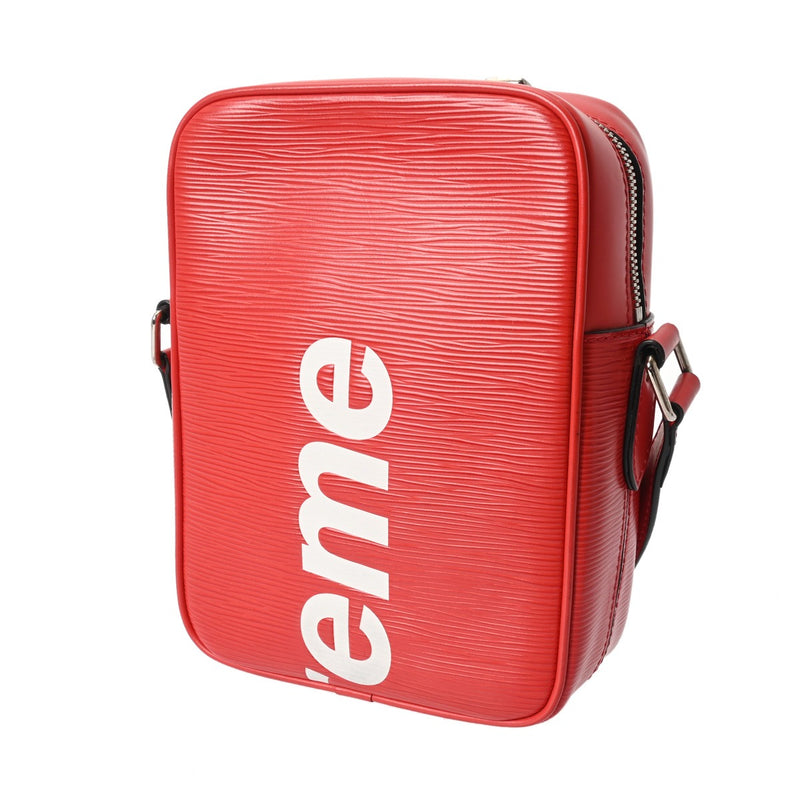 LOUIS VUITTON ルイヴィトン エピ ダヌーブ PM Supreme コラボ レッド/ホワイト M53417 ユニセックス レザー ショルダーバッグ ABランク 中古 銀蔵