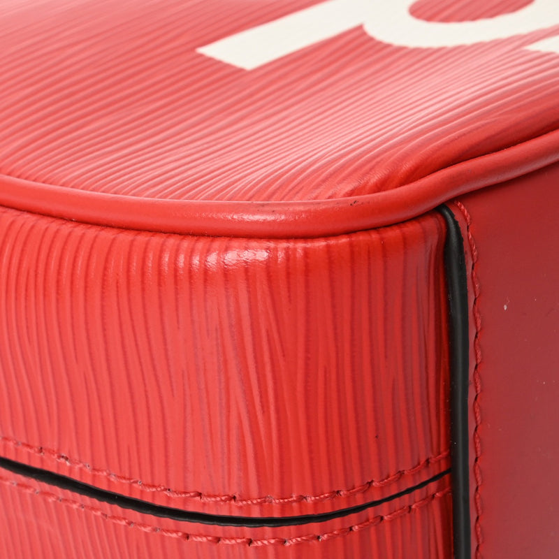 LOUIS VUITTON ルイヴィトン エピ ダヌーブ PM Supreme コラボ レッド/ホワイト M53417 ユニセックス レザー ショルダーバッグ ABランク 中古 銀蔵