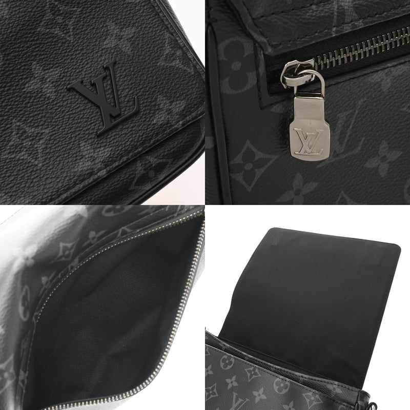 LOUIS VUITTON ルイヴィトン モノグラムエクリプス ディストリクト PM NV2 ブラック/グレー M45272 メンズ モノグラムキャンバス ショルダーバッグ Aランク 中古 銀蔵
