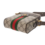 GUCCI グッチ オフィディア ミニメッセンジャーバッグ ベージュ 598127 レディース GGスプリームキャンバス レザー ショルダーバッグ Aランク 中古 銀蔵