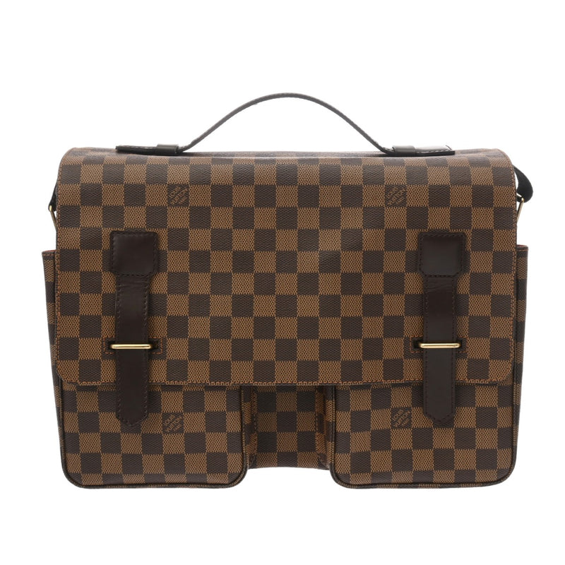 LOUIS VUITTON ルイヴィトン ダミエ ブロードウェイ ブラウン N42270 ユニセックス ダミエキャンバス ショルダーバッグ ABランク 中古 銀蔵
