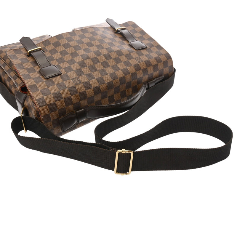 LOUIS VUITTON ルイヴィトン ダミエ ブロードウェイ ブラウン N42270 ユニセックス ダミエキャンバス ショルダーバッグ ABランク 中古 銀蔵