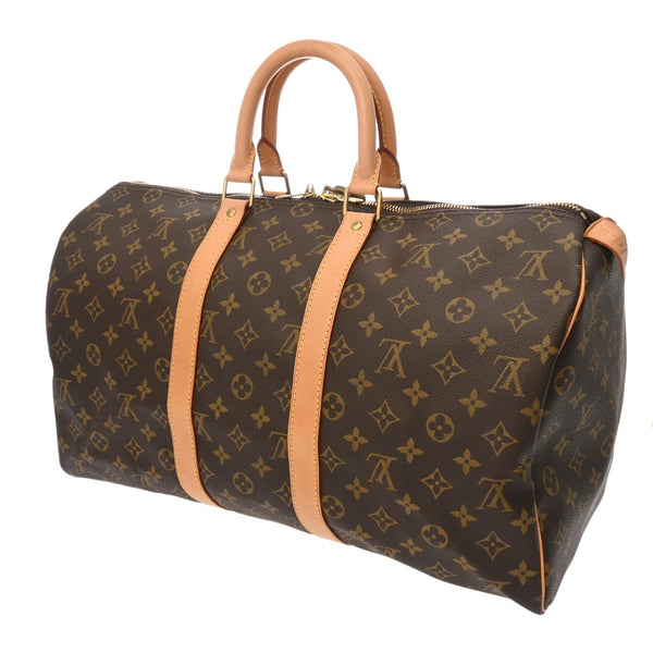 LOUIS VUITTON ルイヴィトン モノグラム キーポル 45 ブラウン M41428 ユニセックス モノグラムキャンバス ボストンバッグ ABランク 中古 銀蔵