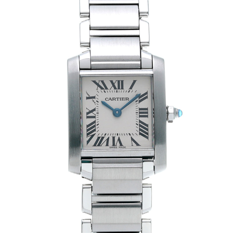 カルティエ タンク フランセーズ SM W51008Q3 シルバー レディース 腕時計 クォーツ 中古 銀蔵