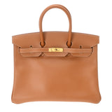 HERMES エルメス バーキン 35 ナチュラル □E刻印(2001年頃) ユニセックス アルデンヌ ハンドバッグ ABランク 中古 銀蔵