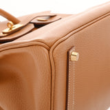 HERMES エルメス バーキン 35 ナチュラル □E刻印(2001年頃) ユニセックス アルデンヌ ハンドバッグ ABランク 中古 銀蔵