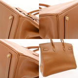 HERMES エルメス バーキン 35 ナチュラル □E刻印(2001年頃) ユニセックス アルデンヌ ハンドバッグ ABランク 中古 銀蔵