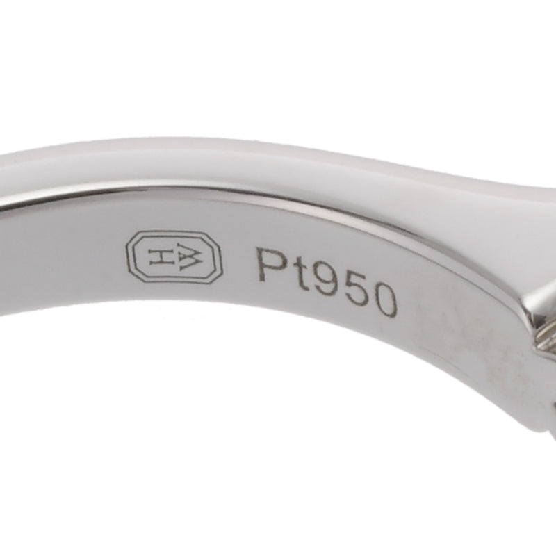 HARRY WINSTON ハリーウィンストン ラウンドペアシェイプ ソリティリング 1.03ct #45 5号 レディース Pt950プラチナ リング・指輪 Aランク 中古 銀蔵