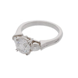 HARRY WINSTON ハリーウィンストン ラウンドペアシェイプ ソリティリング 1.03ct #45 5号 レディース Pt950プラチナ リング・指輪 Aランク 中古 銀蔵