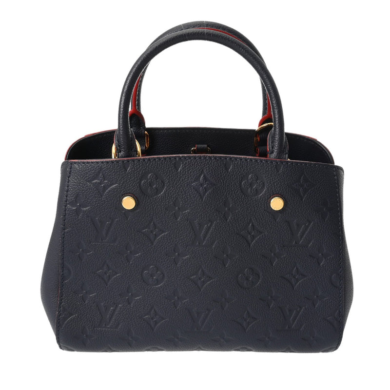LOUIS VUITTON ルイヴィトン モノグラムアンプラント モンテーニュ BB 2WAY マリーヌルージュ M42747 レディース レザー ハンドバッグ Aランク 中古 銀蔵