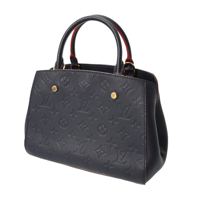 LOUIS VUITTON ルイヴィトン モノグラムアンプラント モンテーニュ BB 2WAY マリーヌルージュ M42747 レディース レザー ハンドバッグ Aランク 中古 銀蔵