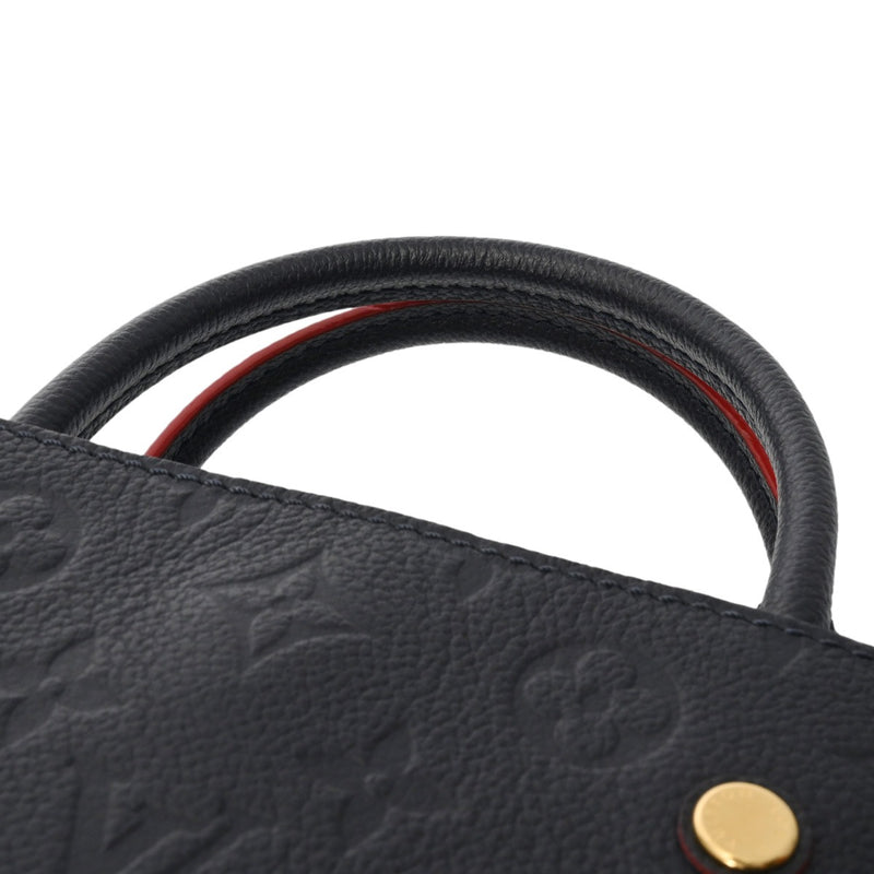 LOUIS VUITTON ルイヴィトン モノグラムアンプラント モンテーニュ BB 2WAY マリーヌルージュ M42747 レディース レザー ハンドバッグ Aランク 中古 銀蔵