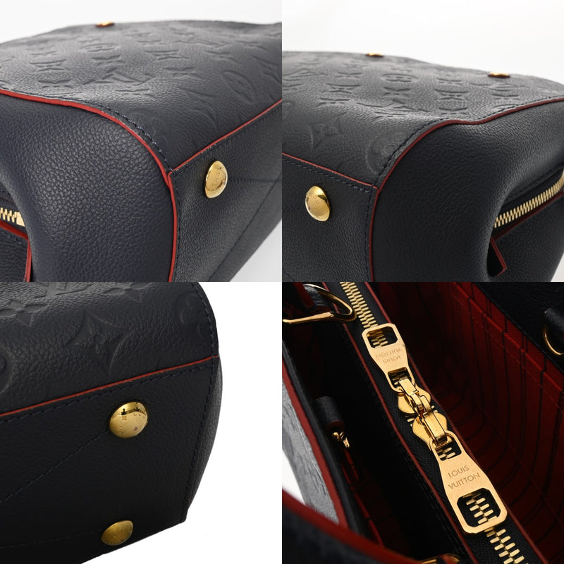 LOUIS VUITTON ルイヴィトン モノグラムアンプラント モンテーニュ BB 2WAY マリーヌルージュ M42747 レディース レザー ハンドバッグ Aランク 中古 銀蔵