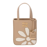 MIUMIU ミュウミュウ フラワーモチーフ 2WAY ベージュ レディース カーフ ハンドバッグ Aランク 中古 銀蔵