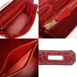 HERMES エルメス ケリー 32 内縫い 2WAY ルージュアッシュ □A刻印(1997年頃) レディース ポロサスマット ハンドバッグ ABランク 中古 銀蔵