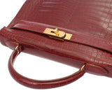 HERMES エルメス ケリー 32 内縫い 2WAY ルージュアッシュ □A刻印(1997年頃) レディース ポロサスマット ハンドバッグ ABランク 中古 銀蔵