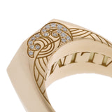 no brand ノーブランド エメラルド0.13ct ブラックダイヤ0.32ct ダイヤ0.09ct ゴールド/ブラック/グリーン 11号 レディース K18イエローゴールド YG リング・指輪 Aランク 中古 銀蔵