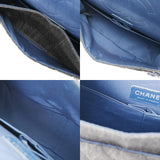 CHANEL シャネル マトラッセ Wフラップ フリンジ　 ブラック レディース デニム ショルダーバッグ ABランク 中古 銀蔵