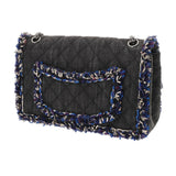 CHANEL シャネル マトラッセ Wフラップ フリンジ　 ブラック レディース デニム ショルダーバッグ ABランク 中古 銀蔵