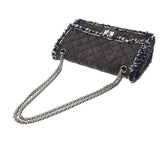 CHANEL シャネル マトラッセ Wフラップ フリンジ　 ブラック レディース デニム ショルダーバッグ ABランク 中古 銀蔵