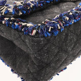 CHANEL シャネル マトラッセ Wフラップ フリンジ　 ブラック レディース デニム ショルダーバッグ ABランク 中古 銀蔵