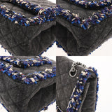 CHANEL シャネル マトラッセ Wフラップ フリンジ　 ブラック レディース デニム ショルダーバッグ ABランク 中古 銀蔵