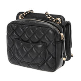 CHANEL シャネル マトラッセ ミニ チェーンショルダー  ブラック レディース ラムスキン ショルダーバッグ ABランク 中古 銀蔵