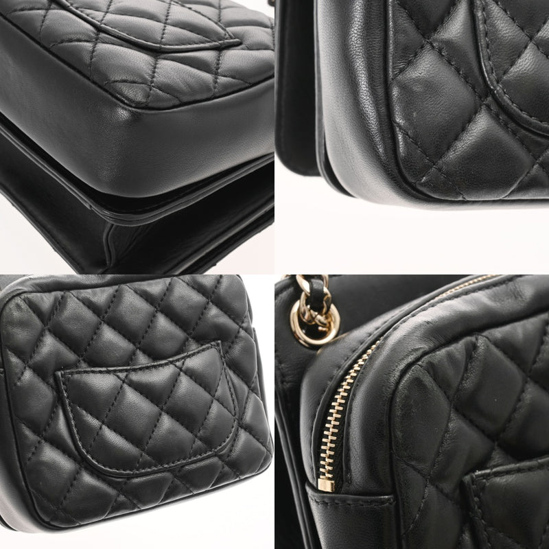 CHANEL シャネル マトラッセ ミニ チェーンショルダー  ブラック レディース ラムスキン ショルダーバッグ ABランク 中古 銀蔵