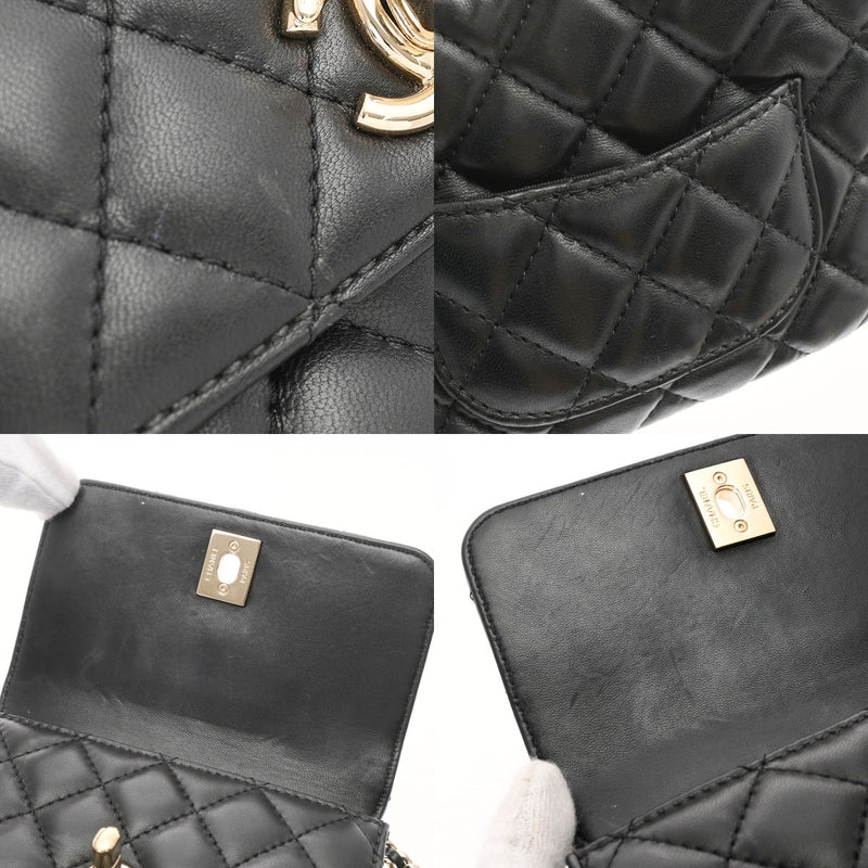 CHANEL シャネル マトラッセ ミニ チェーンショルダー  ブラック レディース ラムスキン ショルダーバッグ ABランク 中古 銀蔵