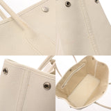 HERMES エルメス ガーデンパーティ PM ホワイト □N刻印(2010年頃) レディース ネゴンダ ハンドバッグ Bランク 中古 銀蔵