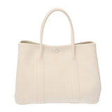 HERMES エルメス ガーデンパーティ PM ホワイト □N刻印(2010年頃) レディース ネゴンダ ハンドバッグ Bランク 中古 銀蔵