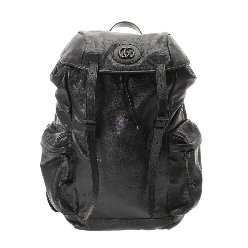GUCCI グッチ ダブルG バックパック ブラック 725657 メンズ レザー リュック・デイパック Aランク 中古 銀蔵