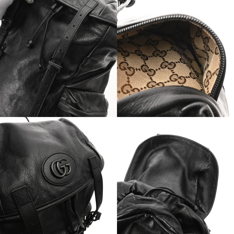 GUCCI グッチ ダブルG バックパック ブラック 725657 メンズ レザー リュック・デイパック Aランク 中古 銀蔵