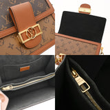 LOUIS VUITTON ルイヴィトン モノグラムリバース ドーフィーヌ MM 旧型 キャメル系/ブラウン M44391 レディース モノグラムキャンバス ショルダーバッグ Aランク 中古 銀蔵