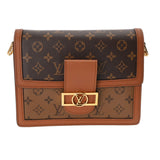 LOUIS VUITTON ルイヴィトン モノグラムリバース ドーフィーヌ MM 旧型 キャメル系/ブラウン M44391 レディース モノグラムキャンバス ショルダーバッグ Aランク 中古 銀蔵