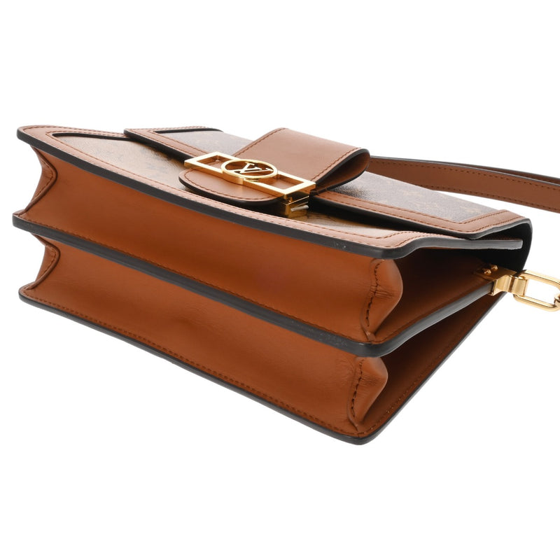 LOUIS VUITTON ルイヴィトン モノグラムリバース ドーフィーヌ MM 旧型 キャメル系/ブラウン M44391 レディース モノグラムキャンバス ショルダーバッグ Aランク 中古 銀蔵