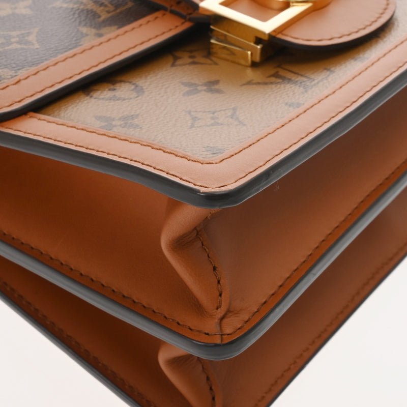 LOUIS VUITTON ルイヴィトン モノグラムリバース ドーフィーヌ MM 旧型 キャメル系/ブラウン M44391 レディース モノグラムキャンバス ショルダーバッグ Aランク 中古 銀蔵