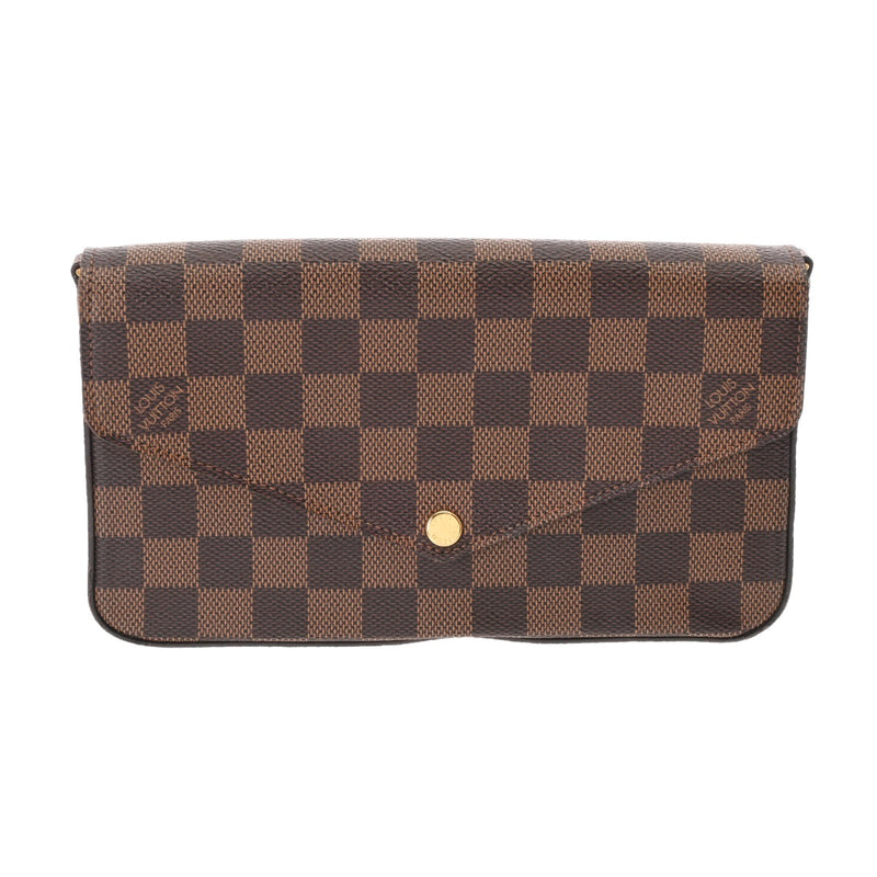 LOUIS VUITTON ルイヴィトン ダミエ ポシェットフェリシー ブラウン N63032 レディース ダミエキャンバス ショルダーバッグ ABランク 中古 銀蔵