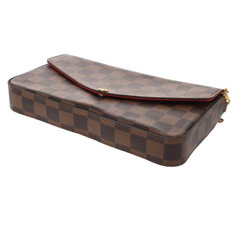 LOUIS VUITTON ルイヴィトン ダミエ ポシェットフェリシー ブラウン N63032 レディース ダミエキャンバス ショルダーバッグ ABランク 中古 銀蔵
