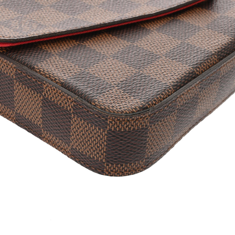 LOUIS VUITTON ルイヴィトン ダミエ ポシェットフェリシー ブラウン N63032 レディース ダミエキャンバス ショルダーバッグ ABランク 中古 銀蔵