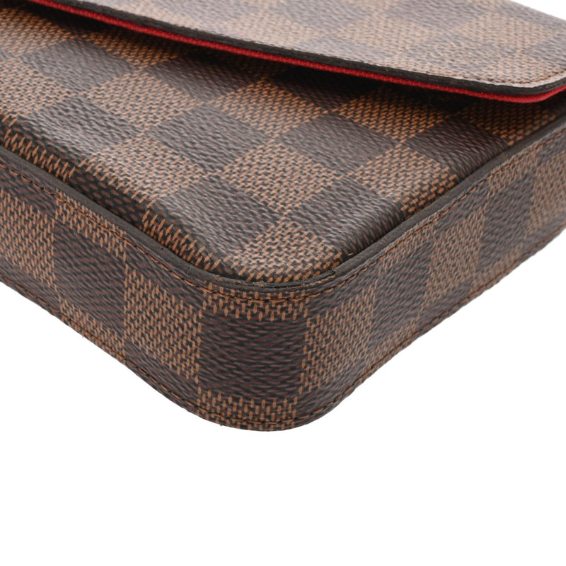 LOUIS VUITTON ルイヴィトン ダミエ ポシェットフェリシー ブラウン N63032 レディース ダミエキャンバス ショルダーバッグ ABランク 中古 銀蔵